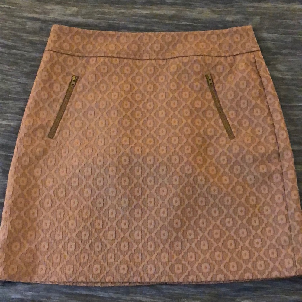Anne Taylor LOFT Mauve Textured Pencil Skirt